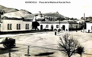 Khenchela - La Place de la Mairie - La rue de Paris